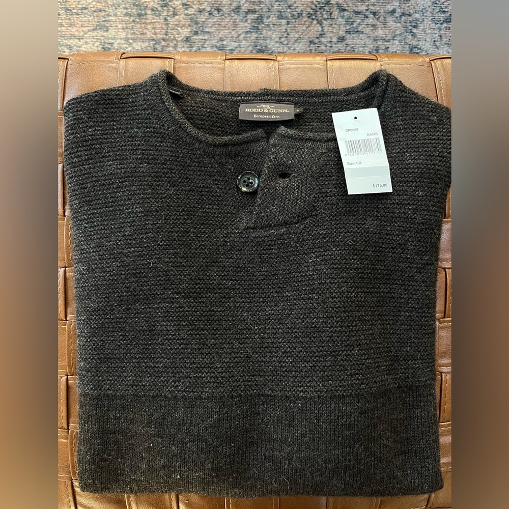 Rodd & Gunn Charcoal Alpaca Wool Crewneck Sweater